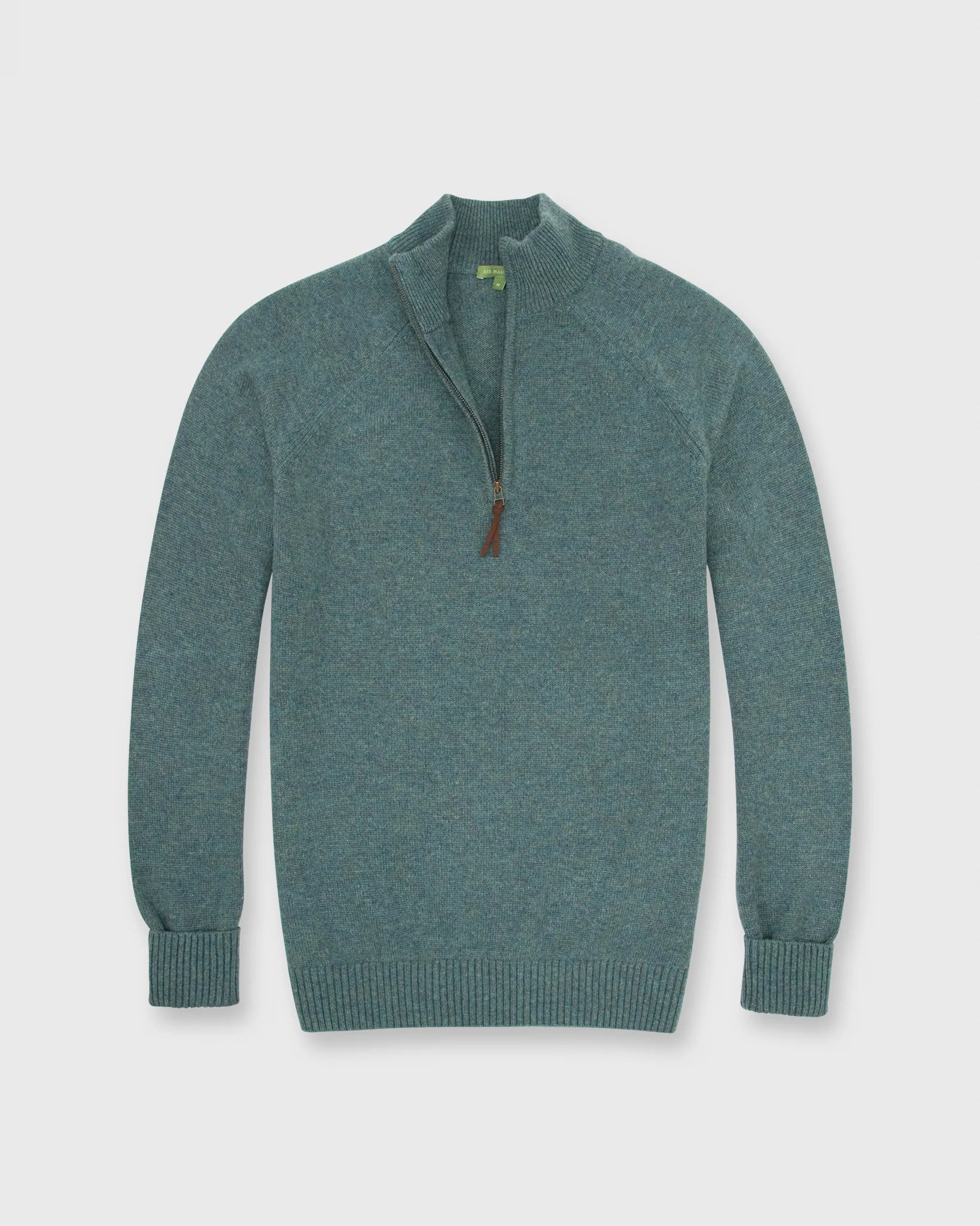 Sid Mashburn Half-Zip Sweater Heather Pine Cashmere
