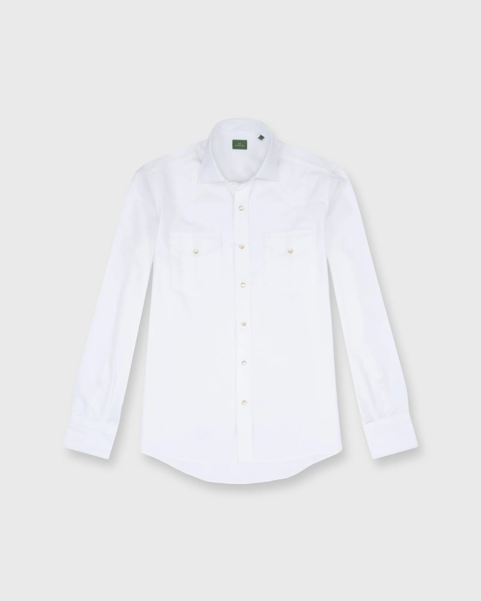 Sid Mashburn Western Work Shirt White Poplin