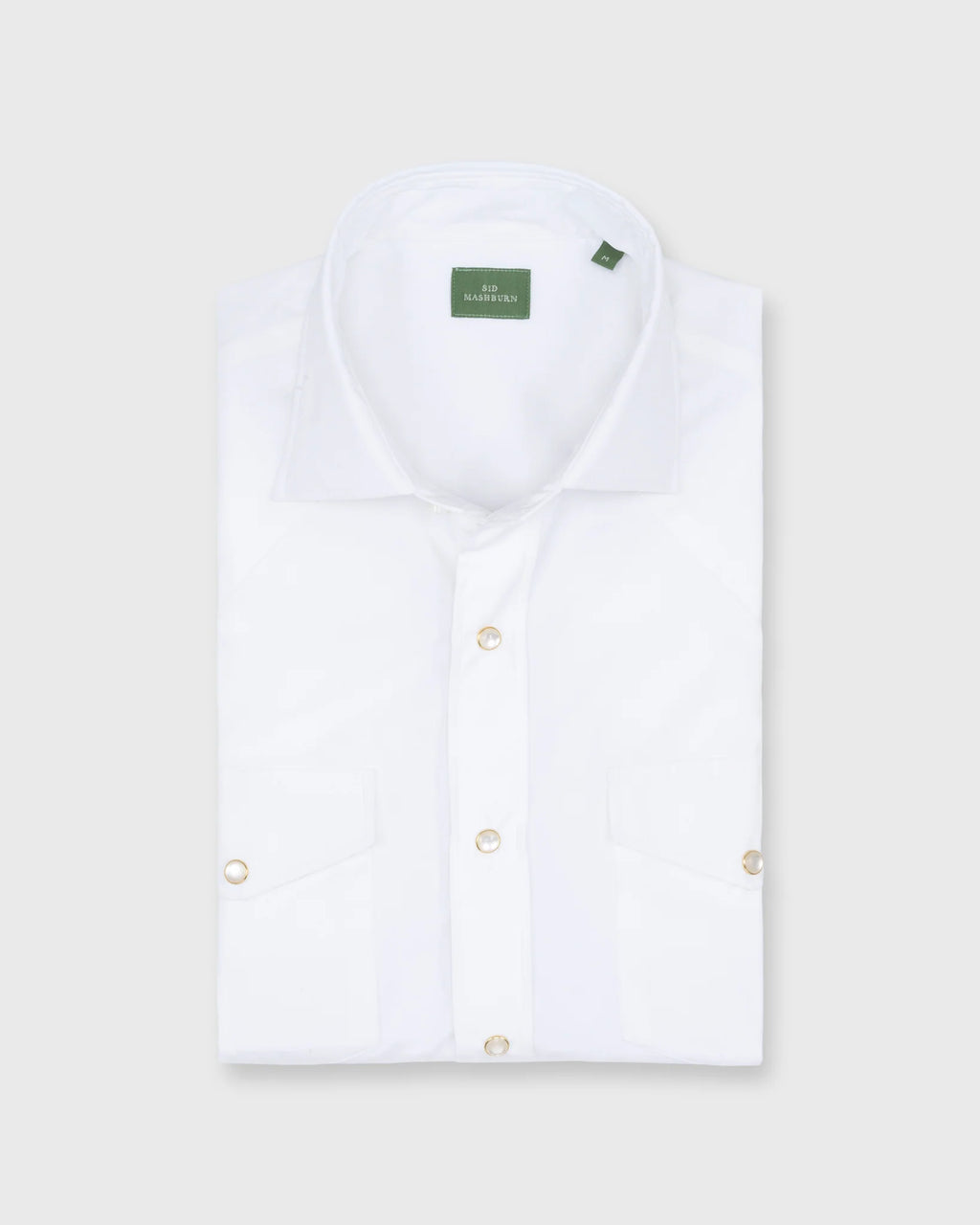 Sid Mashburn Western Work Shirt White Poplin
