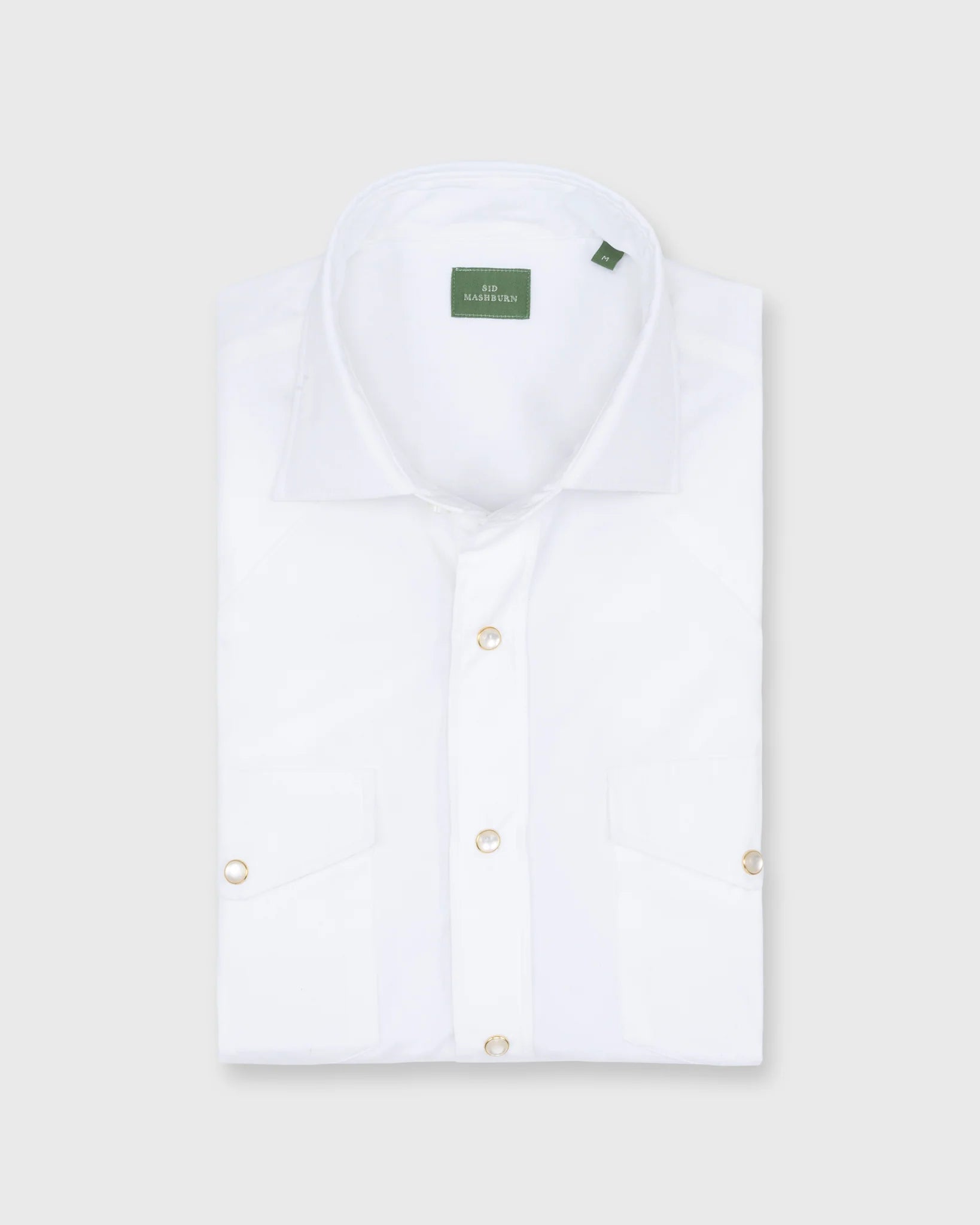 Sid Mashburn Western Work Shirt White Poplin