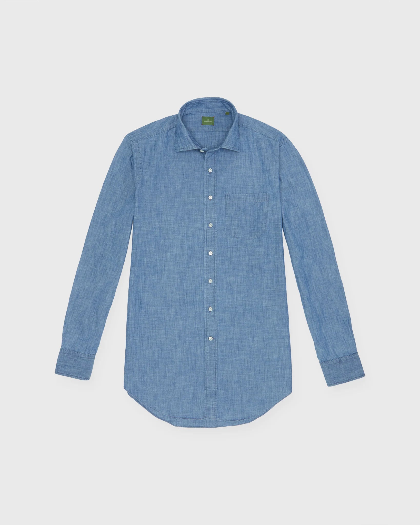 Sid Mashburn Otto Handmade Sport Shirt Extra Light Washed Chambray