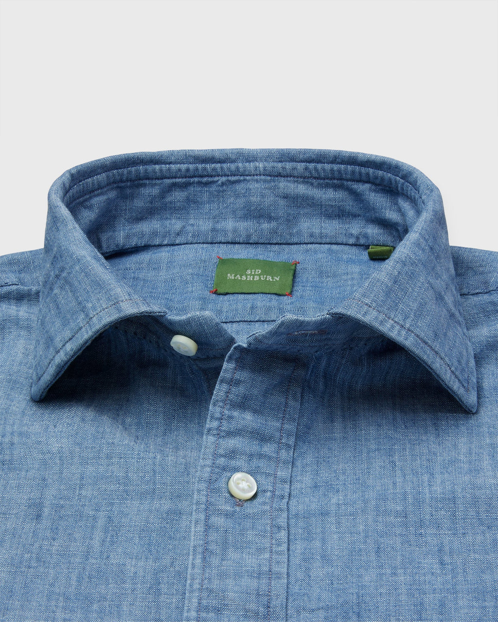 Sid Mashburn Otto Handmade Sport Shirt Extra Light Washed Chambray