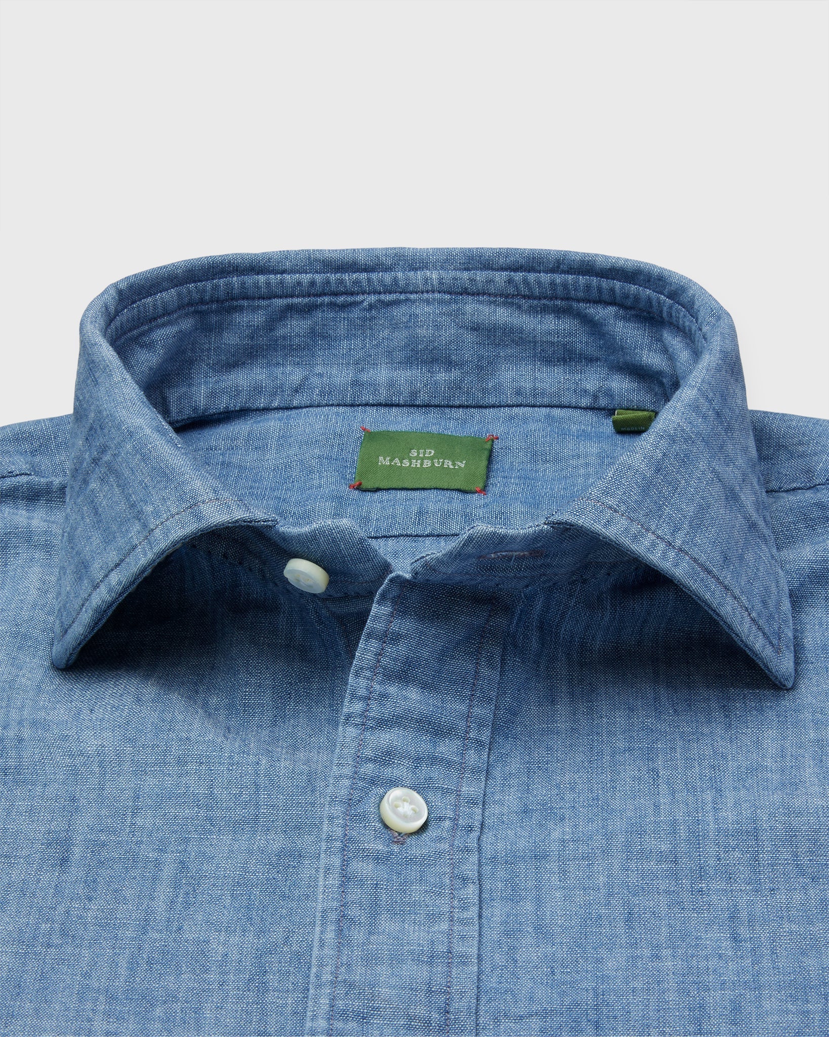 Sid Mashburn Otto Handmade Sport Shirt Extra Light Washed Chambray