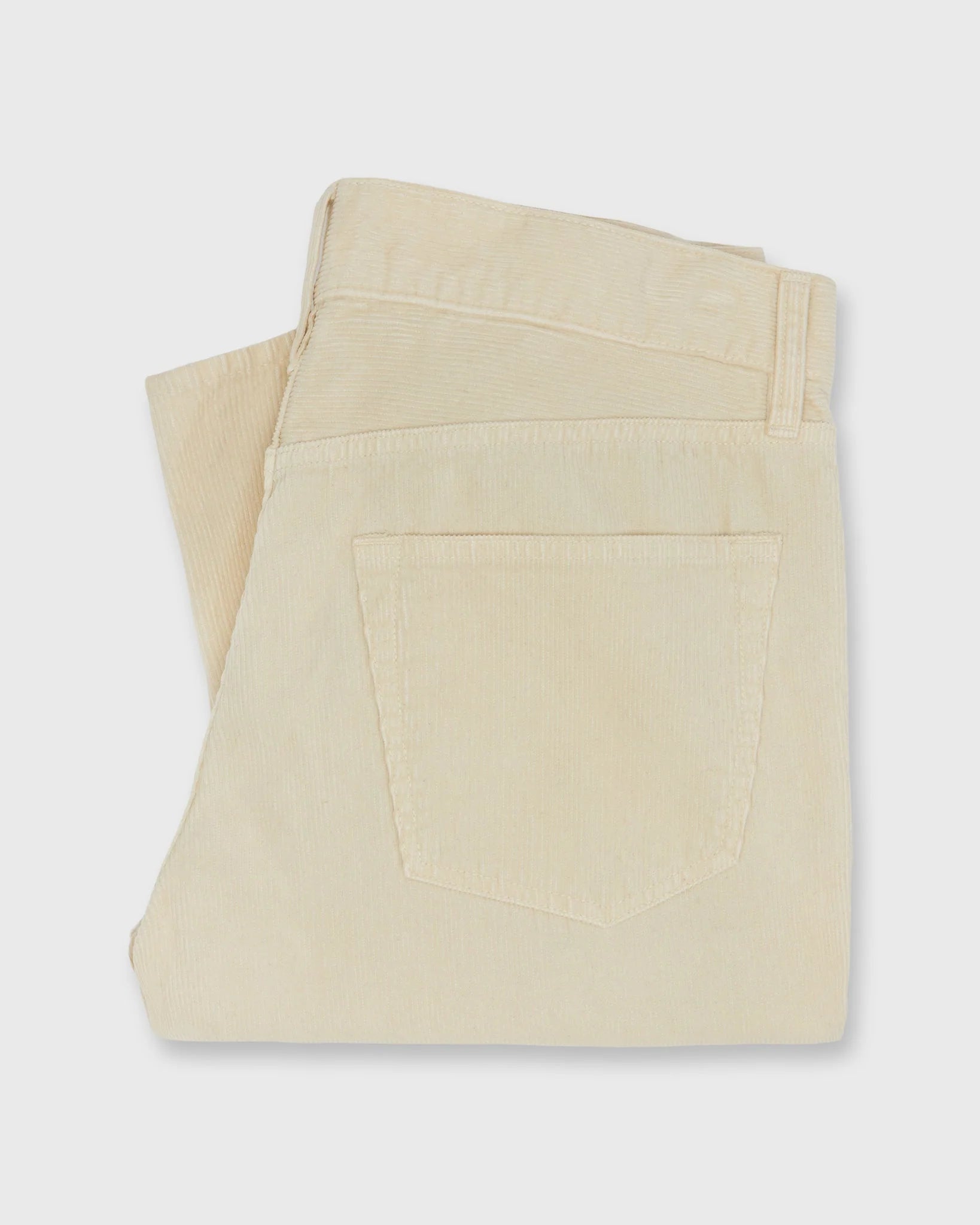 Sid Mashburn Slim Straight 5-Pocket Pant Bone Garment-Dyed Corduroy