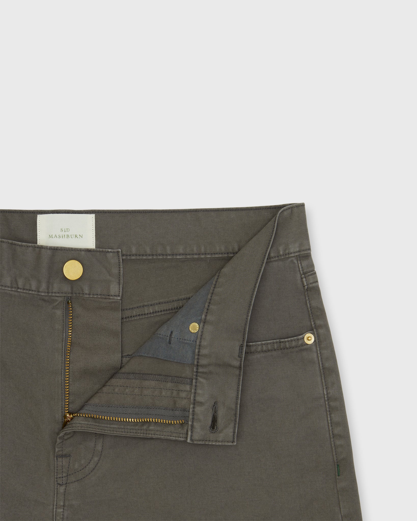 Sid Mashburn Slim Straight 5-Pocket Pant Smoke Twill