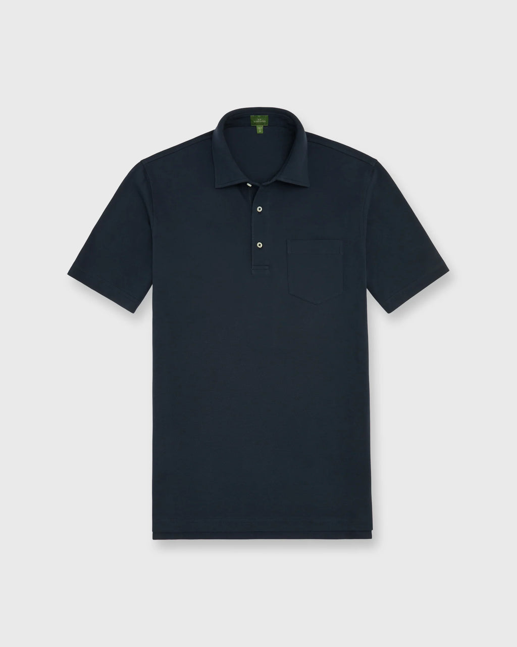 Sid Mashburn Short-Sleeved Polo Navy Pima Pique