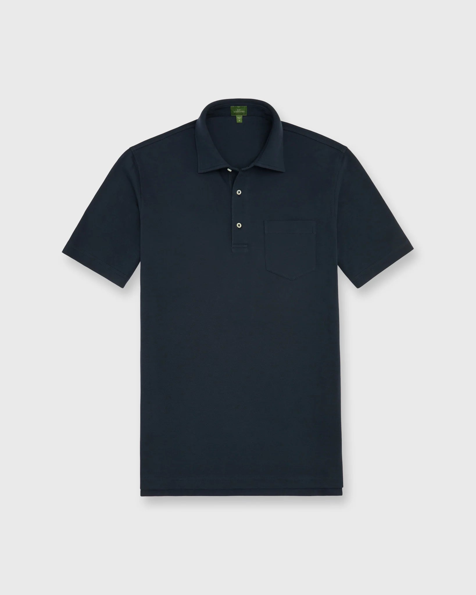 Sid Mashburn Short-Sleeved Polo Navy Pima Pique