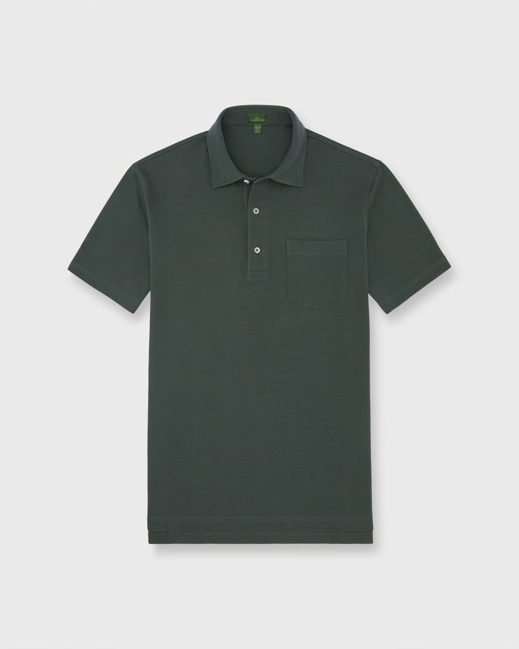 Sid Mashburn Short-Sleeved Polo Dark Spruce Pima Pique