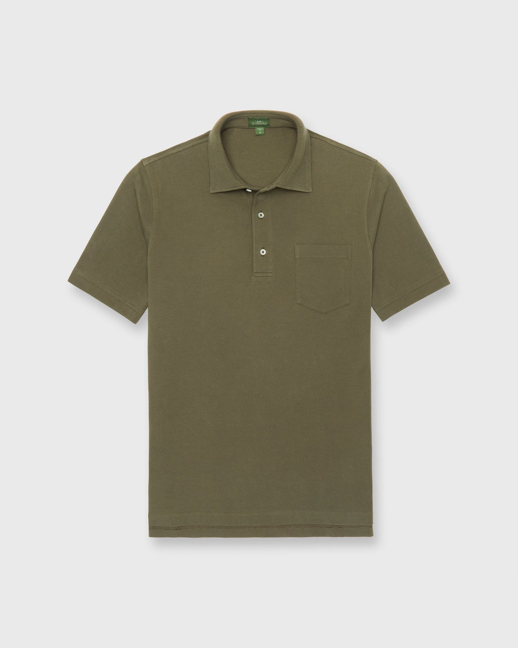 Sid Mashburn Short-Sleeved Polo Olive Pima Pique