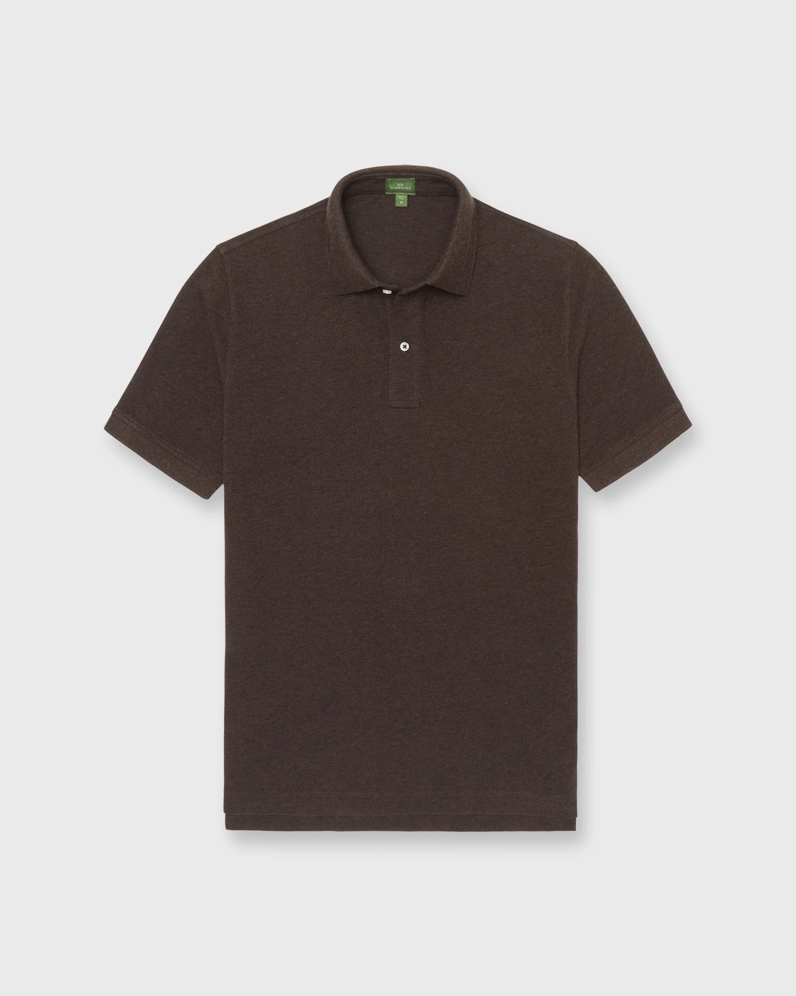 Sid Mashburn Court Polo Heather Brown Pima Pique