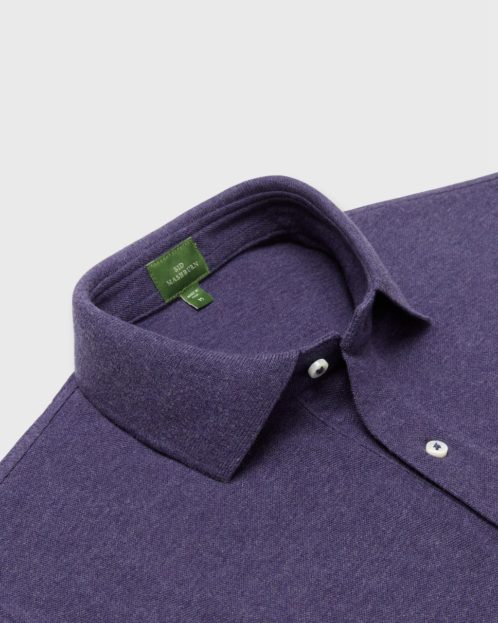 Sid Mashburn Court Polo Heather Nightshade Pima Pique