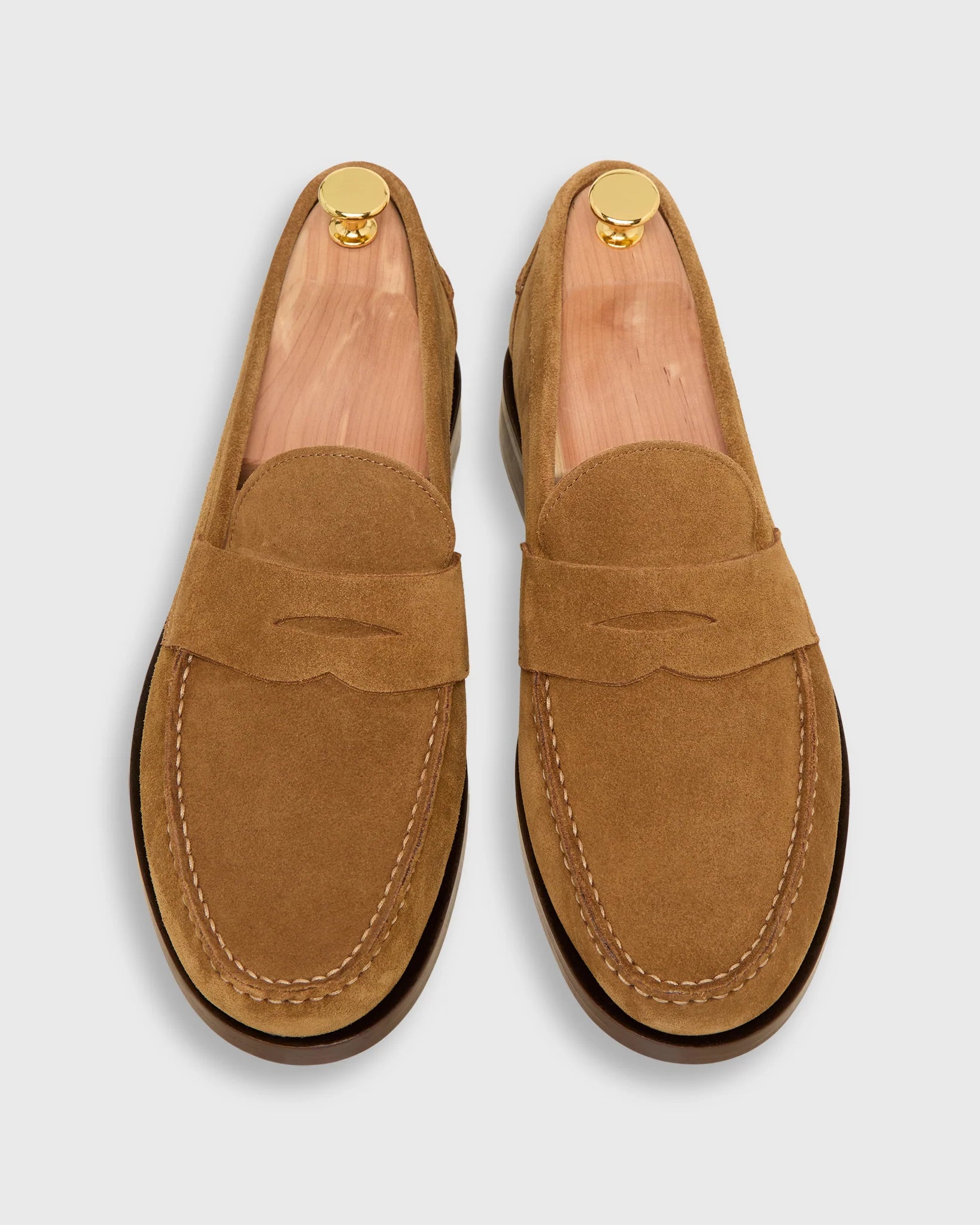 Sid Mashburn Handsewn Penny Loafer Tobacco Suede