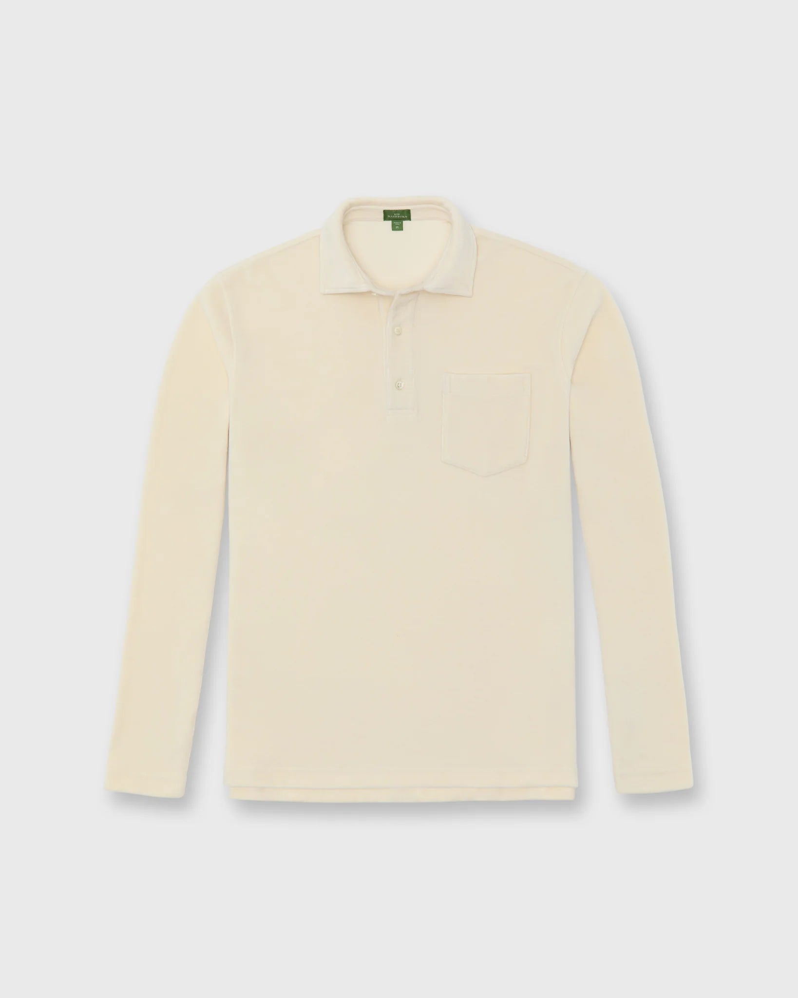 Sid Mashburn Long-Sleeved Polo Bone Velour