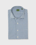 Sid Mashburn Spread Collar Sport Shirt Grass/Sky Tattersall Poplin
