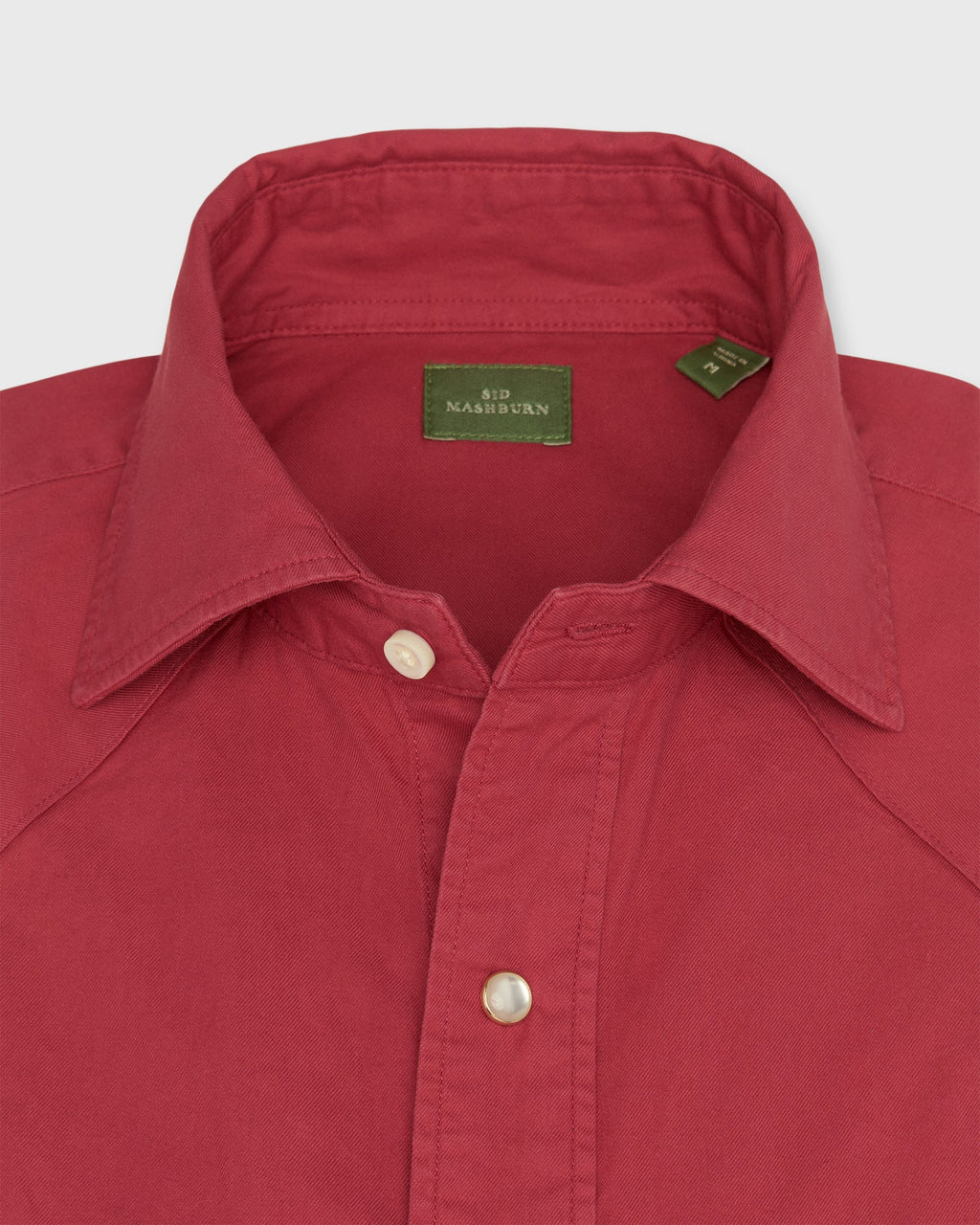 Sid Mashburn Western Work Shirt Red Lightweight Twill Regular