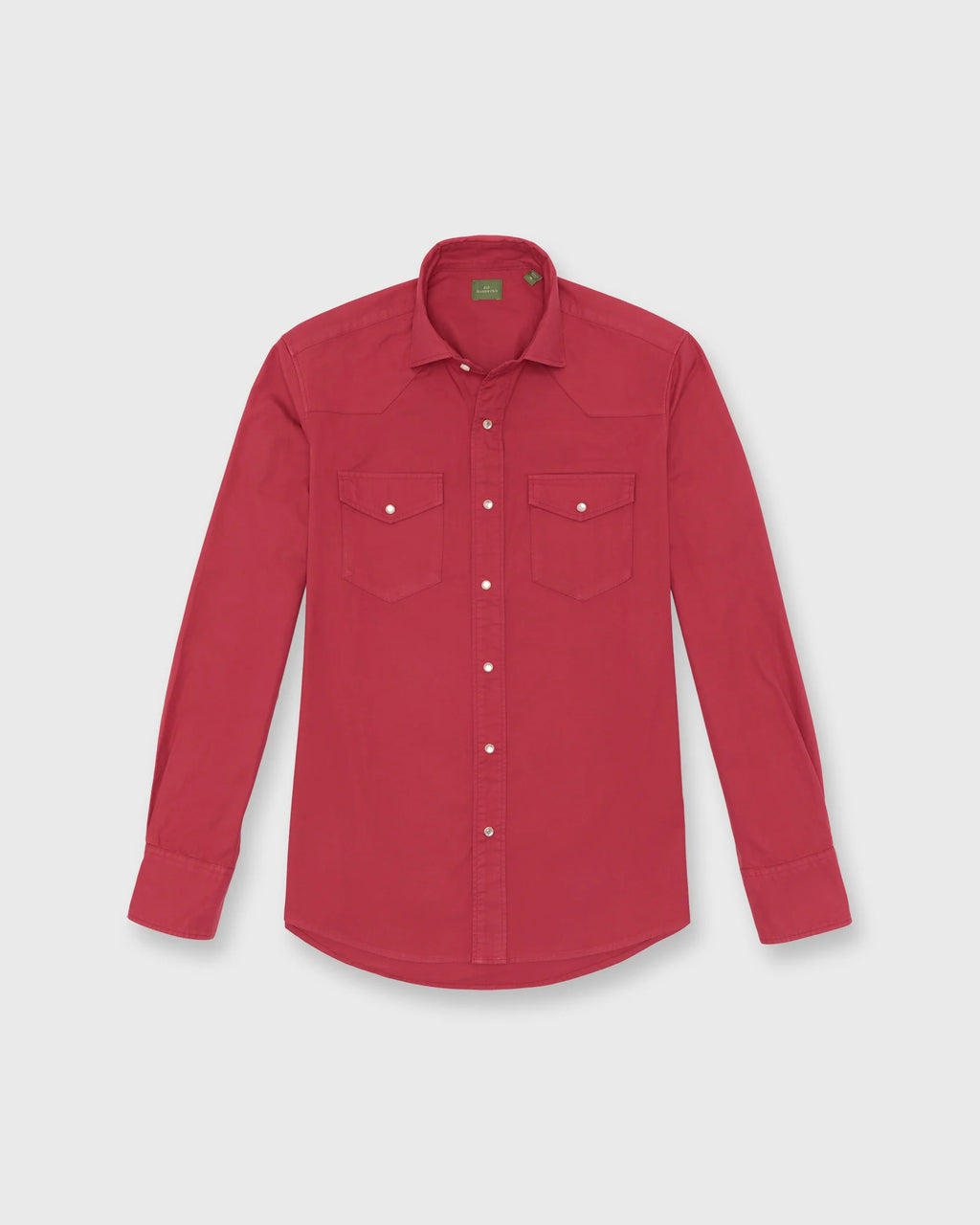 Sid Mashburn Western Work Shirt Red Lightweight Twill Regular