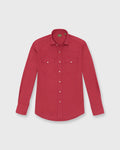 Sid Mashburn Western Work Shirt Red Lightweight Twill Regular