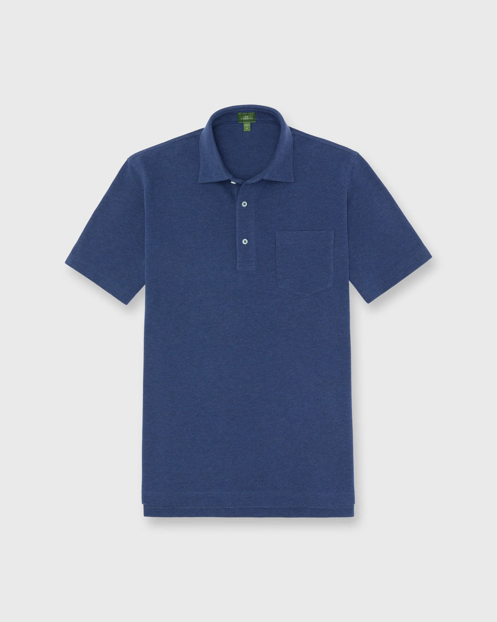 Sid Mashburn Short-Sleeved Polo Heather Ink Pima Pique