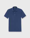 Sid Mashburn Short-Sleeved Polo Heather Ink Pima Pique