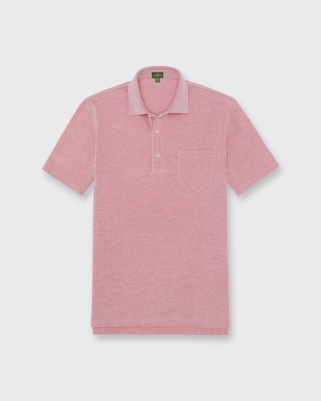Sid Mashburn Short-Sleeved Polo Watermelon Oxford Pima Pique