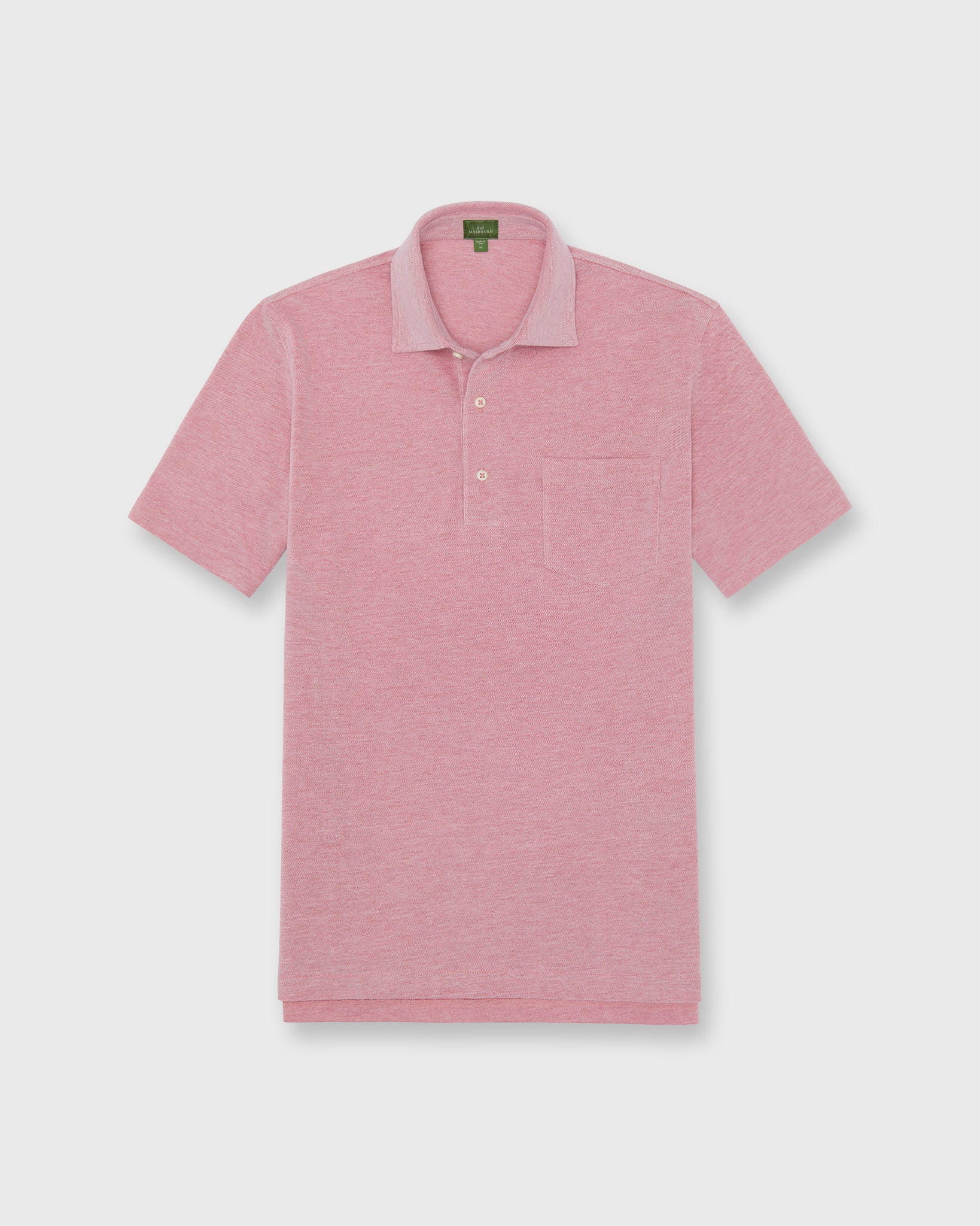 Sid Mashburn Short-Sleeved Polo Watermelon Oxford Pima Pique