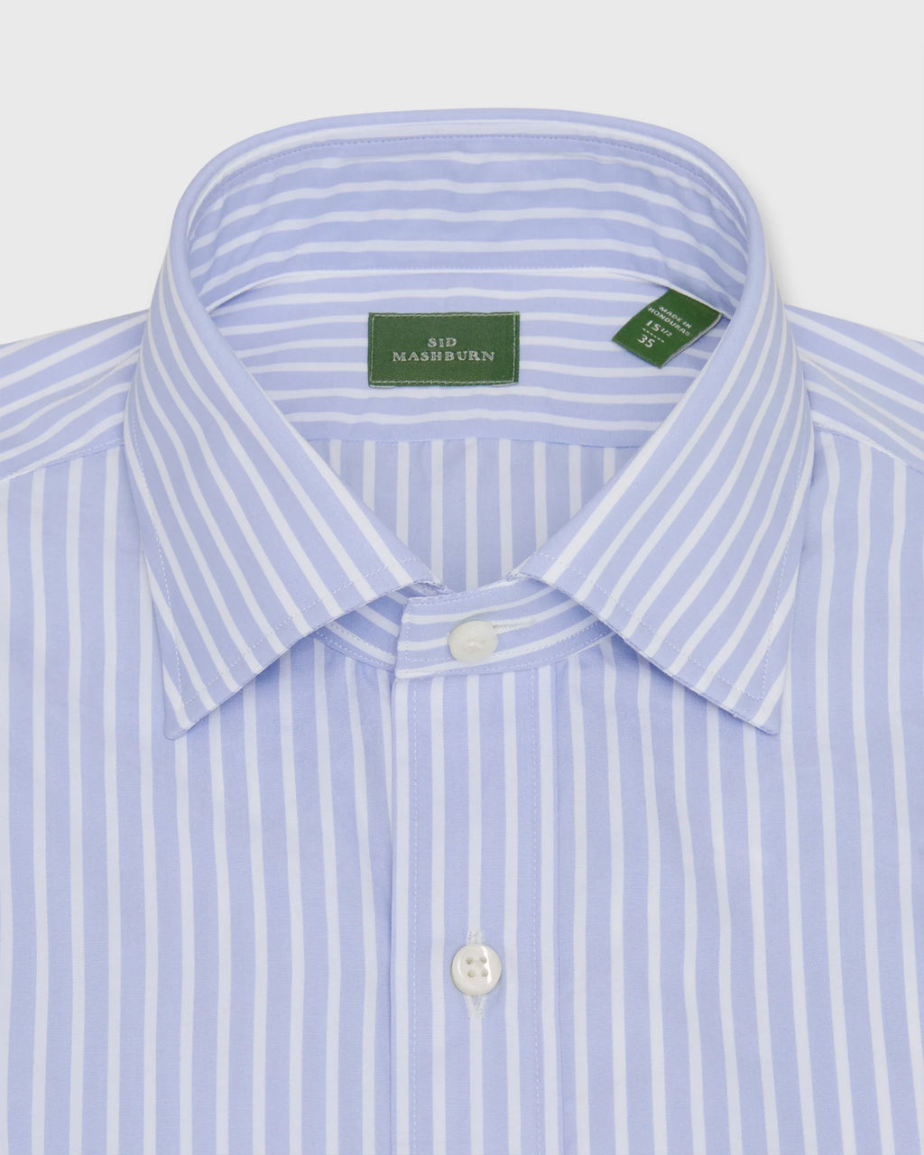 Sid Mashburn Spread Collar Dress Shirt Sky/White Stripe Poplin
