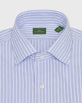 Sid Mashburn Spread Collar Dress Shirt Sky/White Stripe Poplin