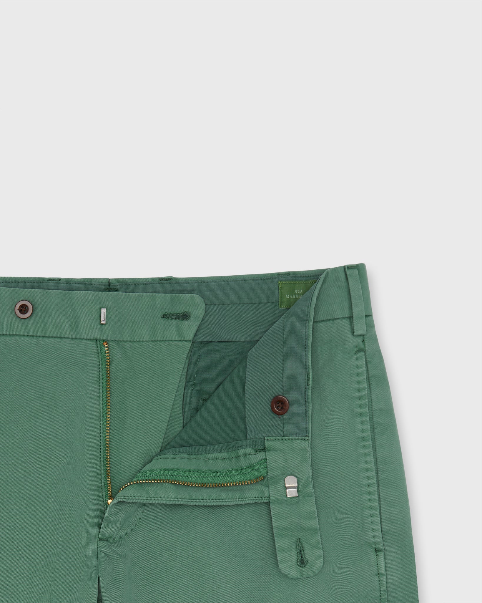 Sid Mashburn Garment-Dyed Short in Clover AP Twill Clover Ap Twill