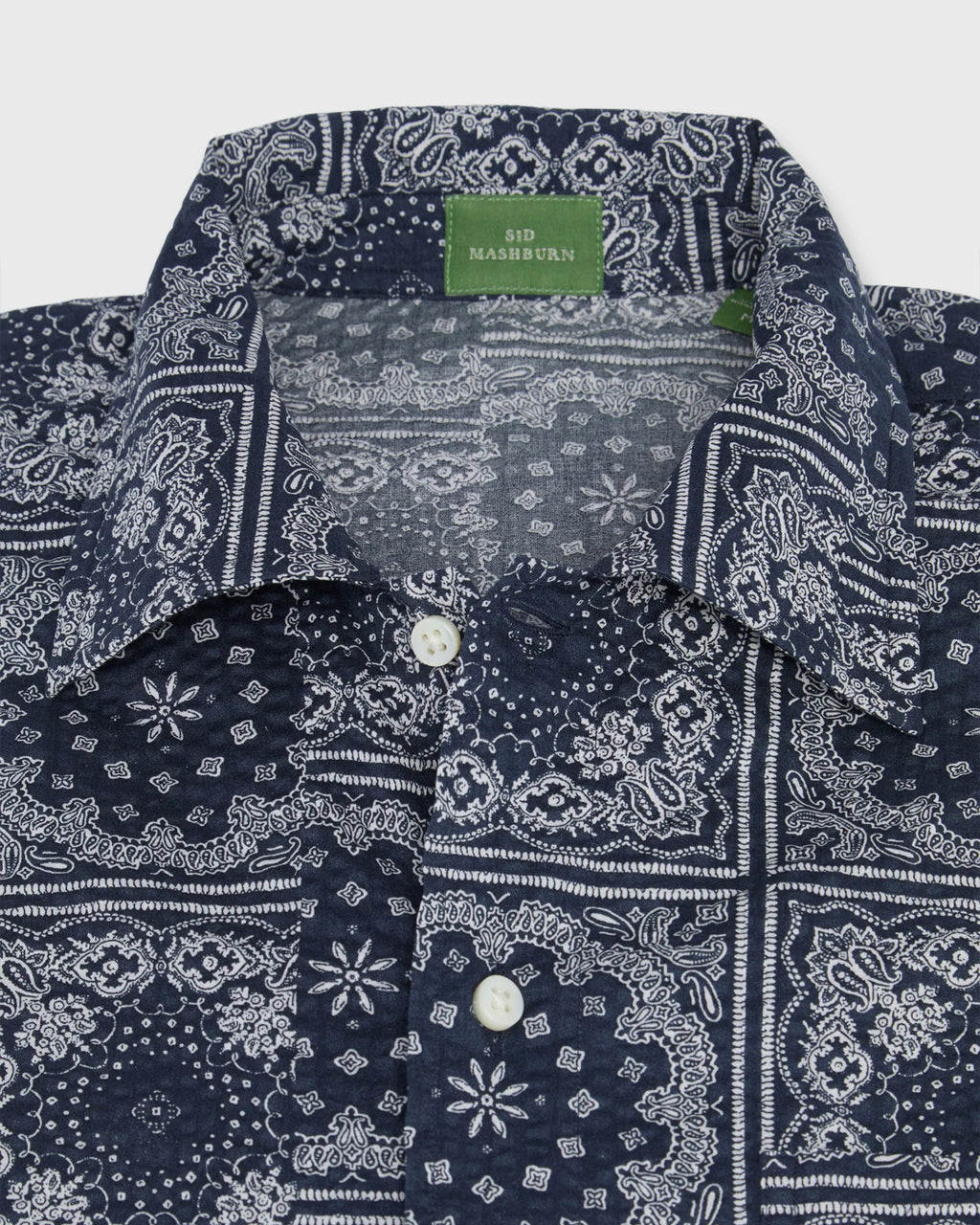 Sid Mashburn Ripley Shirt Navy Paisley Seersucker