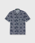 Sid Mashburn Ripley Shirt Navy Paisley Seersucker