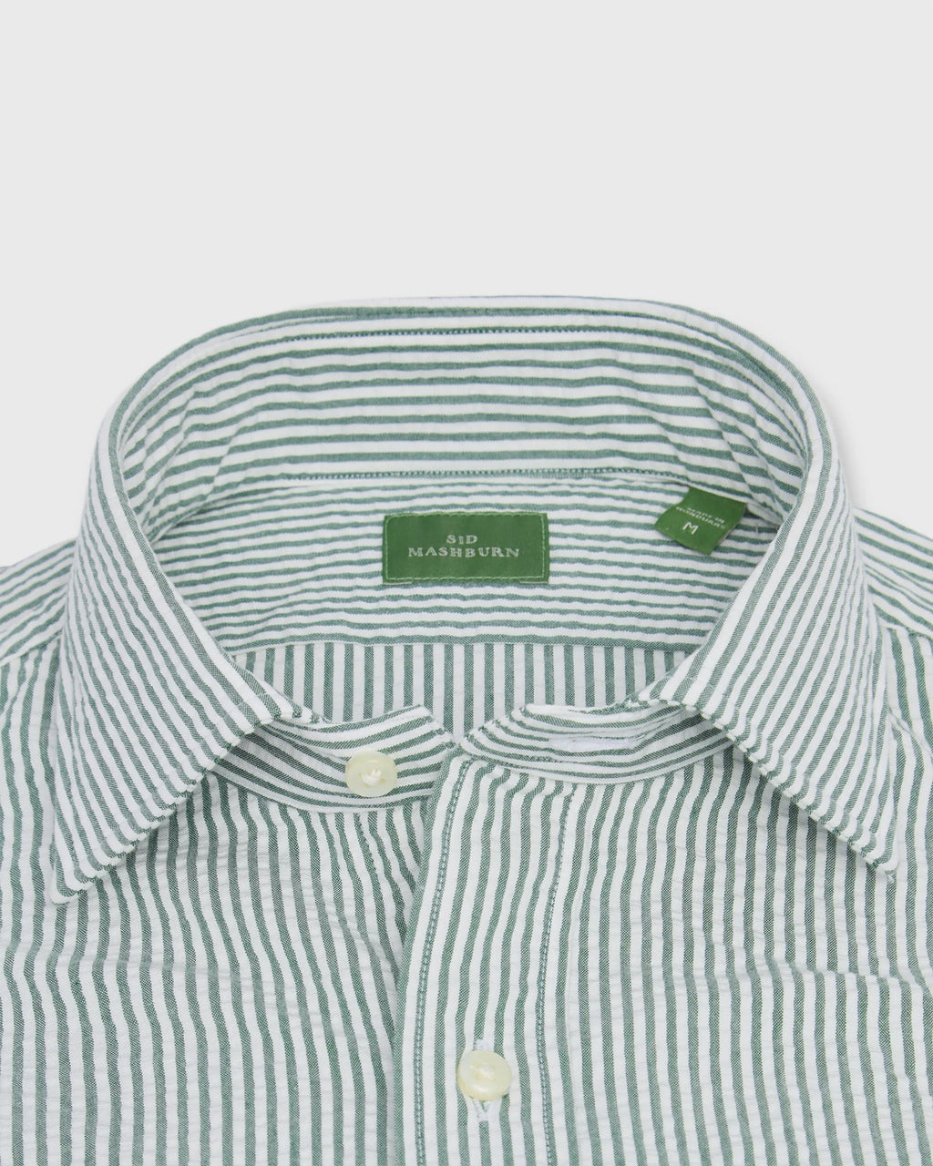 Sid Mashburn Marquez Shirt Green/White Seersucker