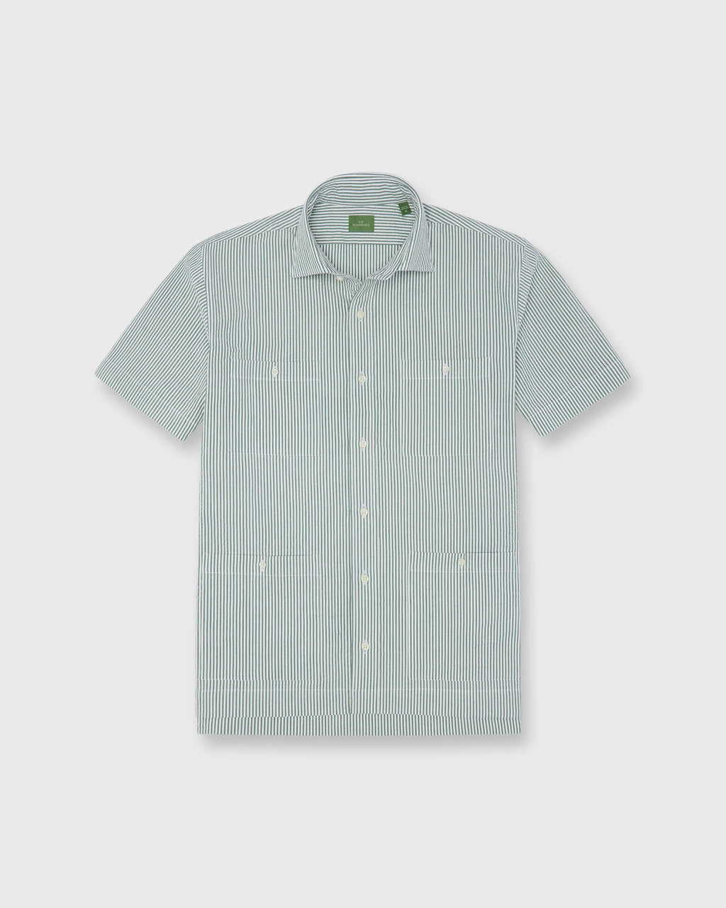Sid Mashburn Marquez Shirt Green/White Seersucker