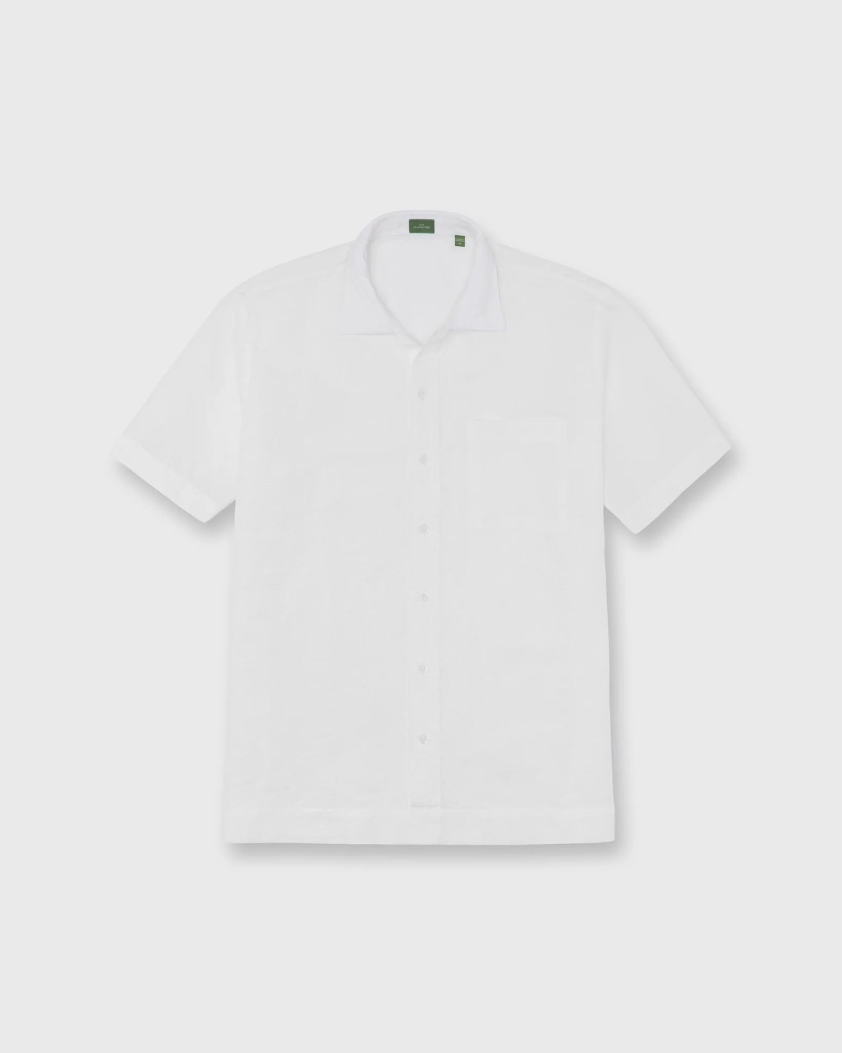 Sid Mashburn Ripley Shirt White Linen Jacquard