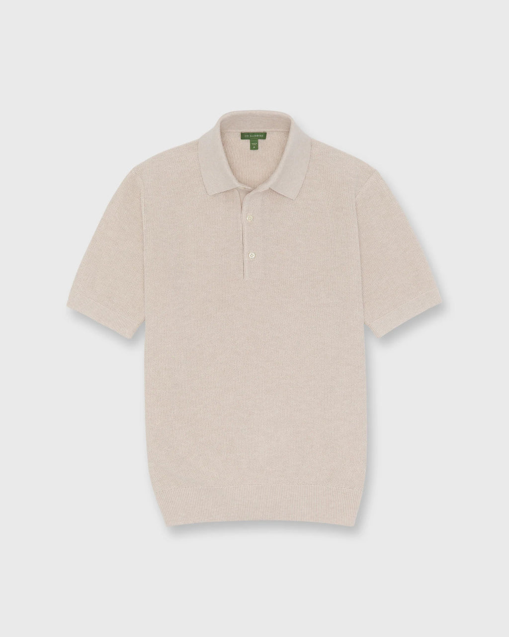 Sid Mashburn Textured Hyannis Polo Sweater Bone Cotton/Linen