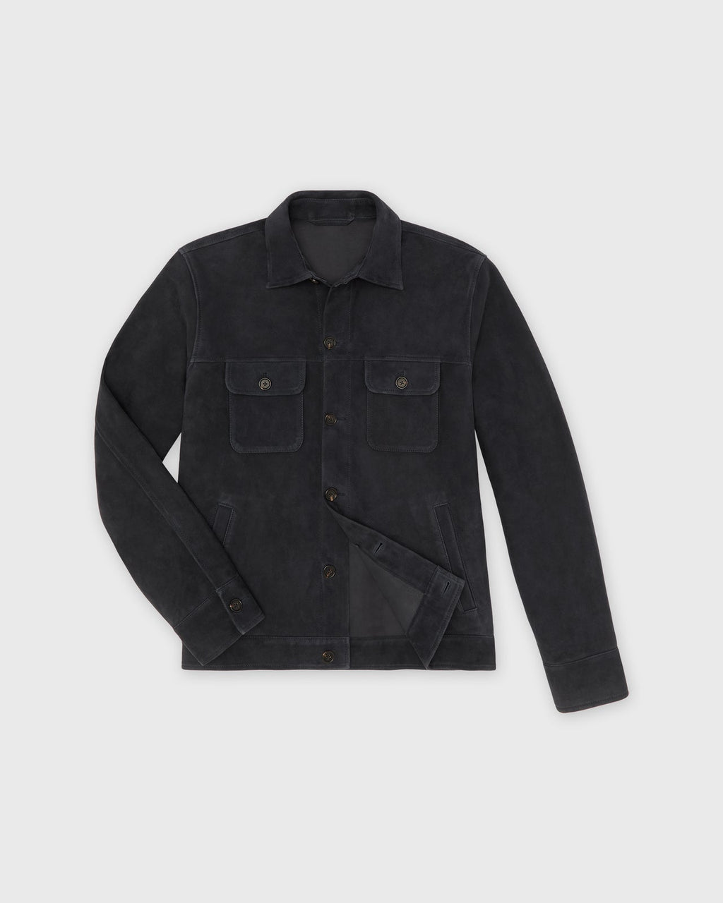 Sid Mashburn Work Jacket - Navy Suede - front product photograph