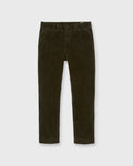 Sid Mashburn Field Pant - Dark Olive Corduroy - front product photograph