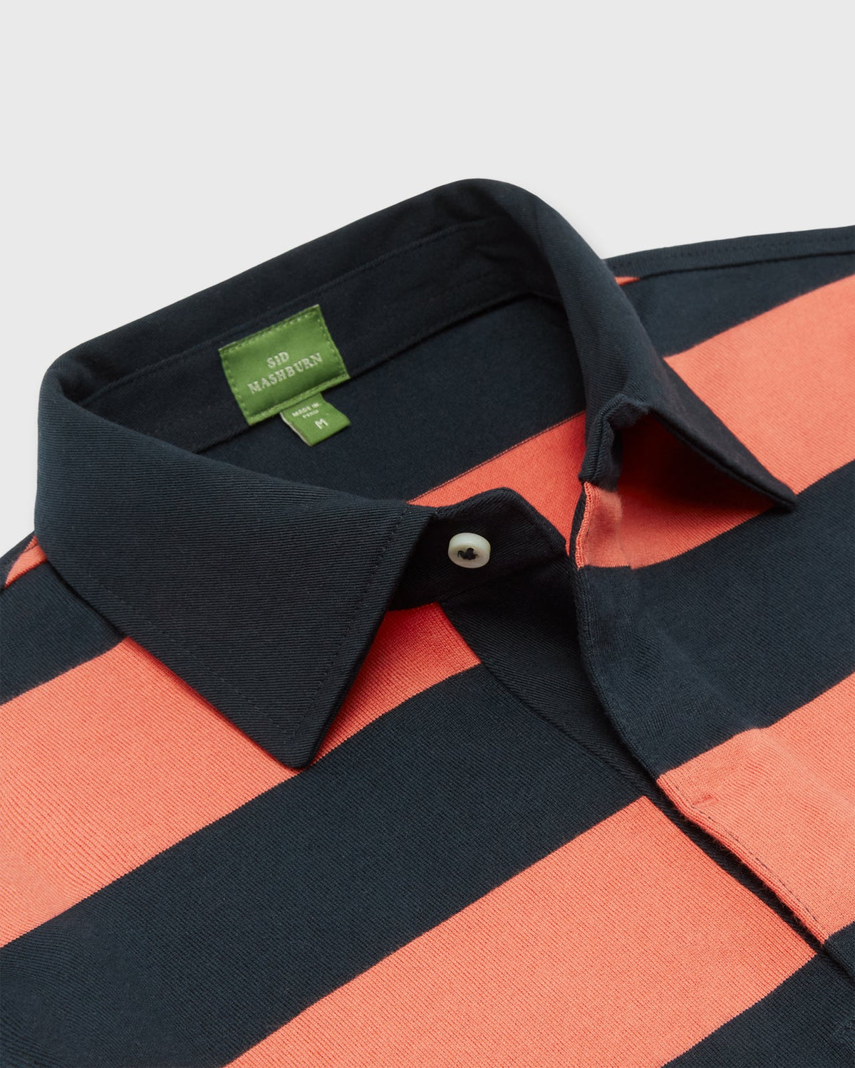 Sid Mashburn Rugby Shirt - Navy/Persimmon Pima Jersey - image 2