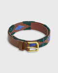 Sid Mashburn 1 1/8" Polo Belt - Blue/Forest Medium Brown Leather - product image