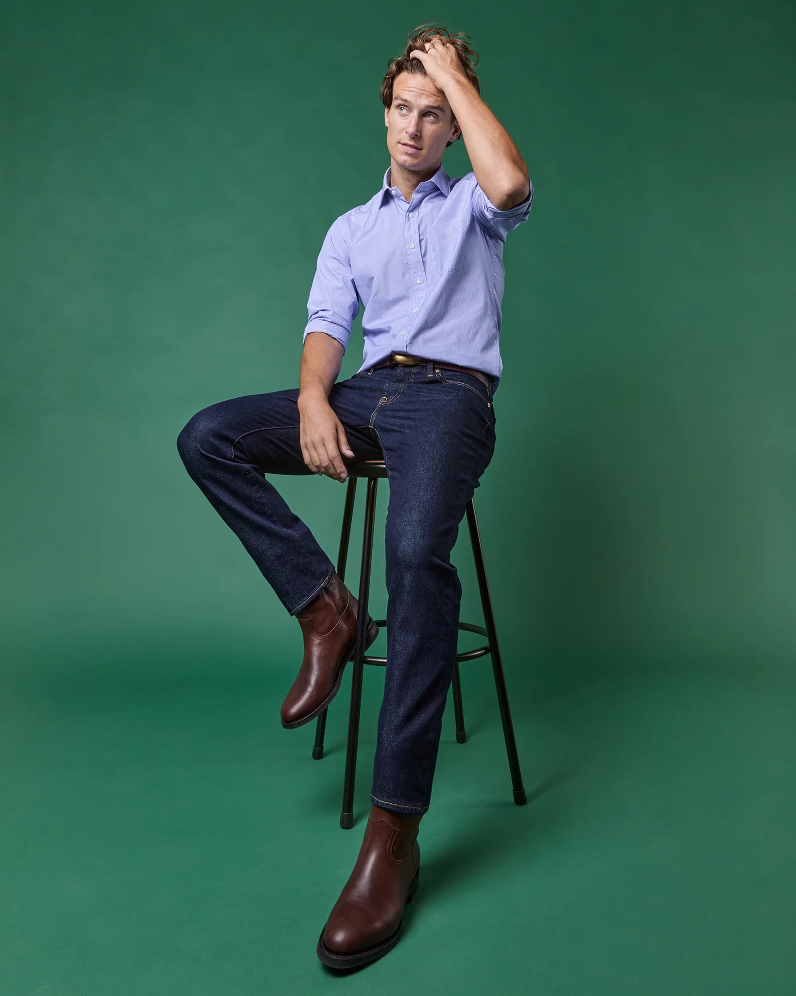 Sid Mashburn Clift Straight Leg Jean Non-Selvedge Rinse Stretch Denim Regular