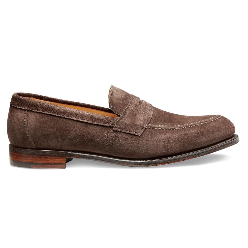 Joseph Cheaney Hadley EF Penny Loafer in Brown Suede