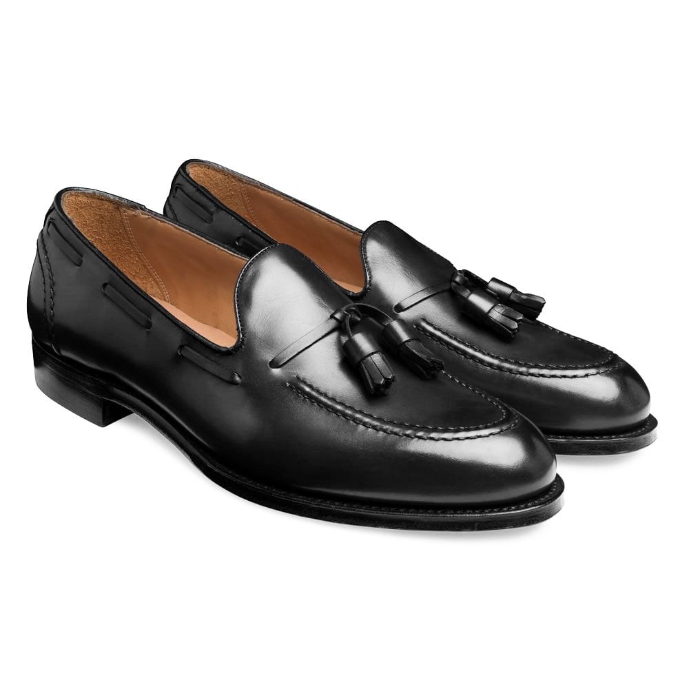 Joseph Cheaney Harry II EF Tassel Loafer in Black Calf Leather