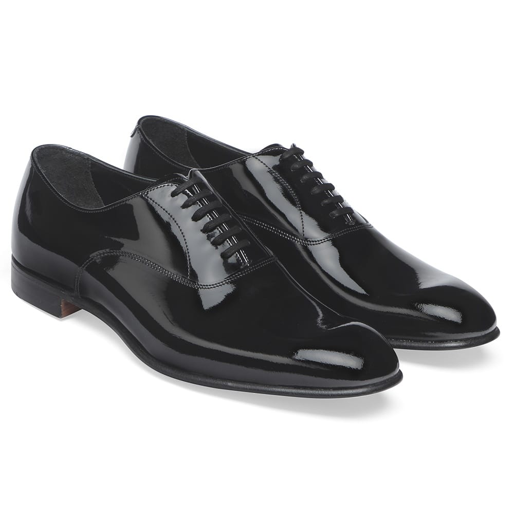 Joseph Cheaney Kelly Oxford Dress Shoe in Black Patent Leather