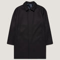 Sunspel Navy Boiled Wool Coat