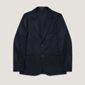 Sunspel Navy Boiled Wool Blazer
