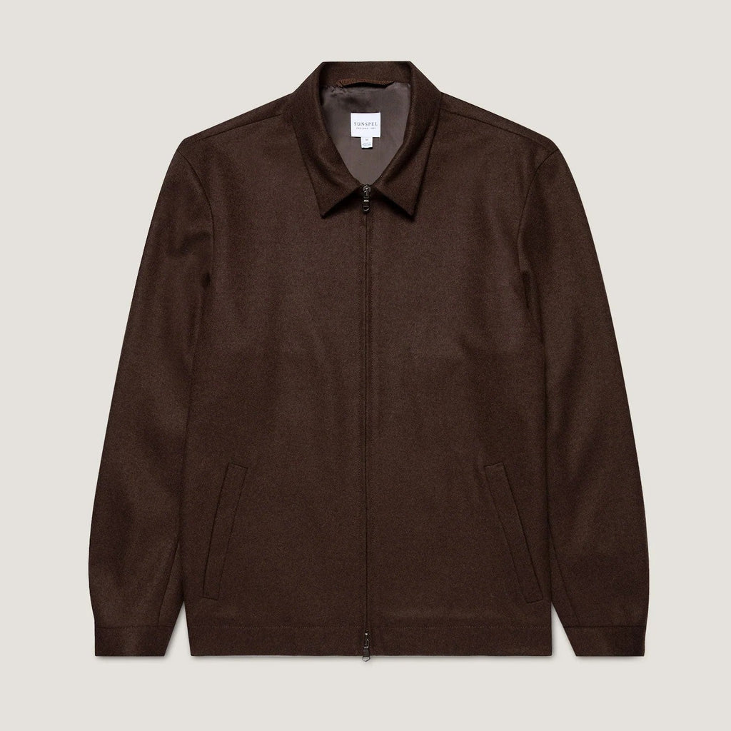 Sunspel Boiled Wool Harrington Jacket