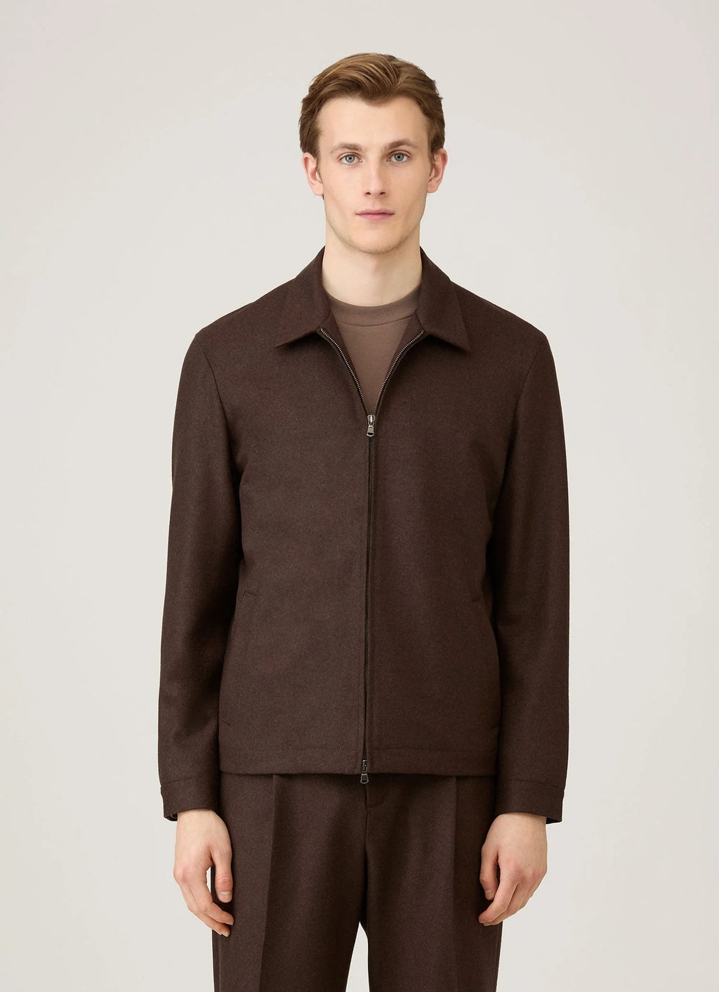 Sunspel Boiled Wool Harrington Jacket