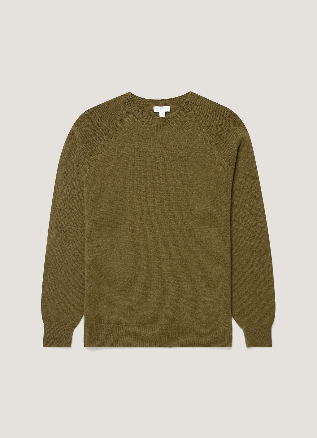 Sunspel Lambswool Crew Neck Jumper - Uniform - garment front