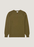 Sunspel Lambswool Crew Neck Jumper - Uniform - garment front