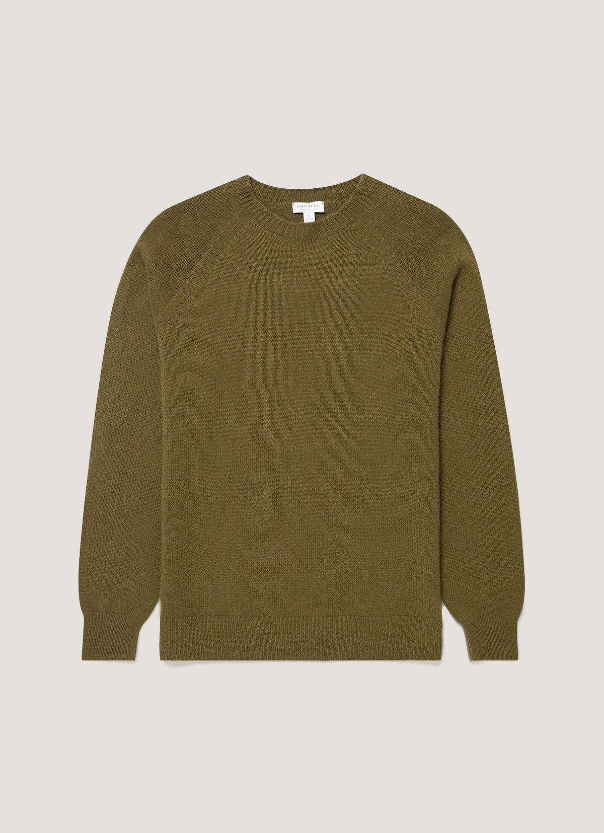 Sunspel Lambswool Crew Neck Jumper - Uniform - garment front