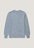 Sunspel Shetland Crew Neck Jumper - Powder Blue - garment front